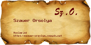 Szauer Orsolya névjegykártya