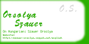 orsolya szauer business card